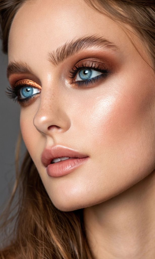 It is image on Eye Makeup For Blue Eyes Copper Bronze Smokey.