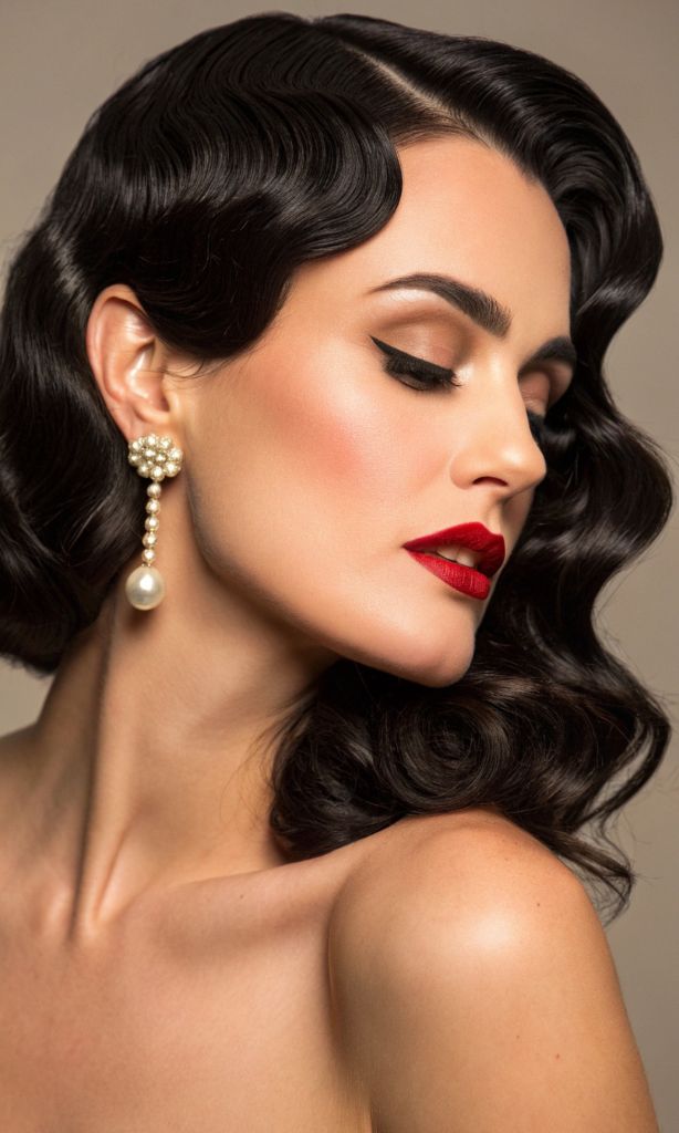 It is image on Shoulder Length Finger Waves Hairstyle.