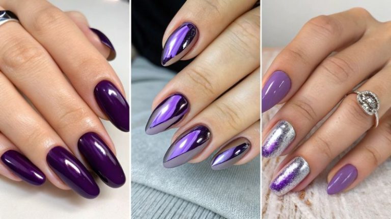 It is image on Purple Chrome Nails.