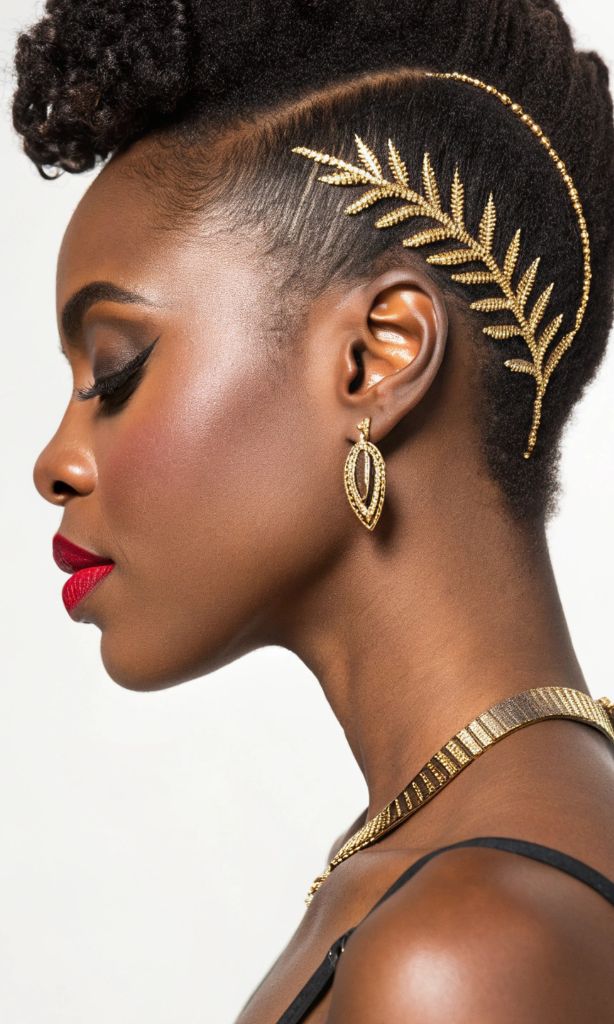 It is image on Gold Metallic Hair Tattoo Accessories.