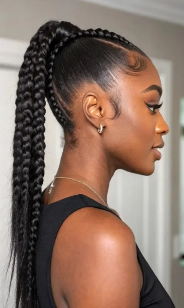 It is image on Side Braided Ponytail Hairstyles with Swirls.