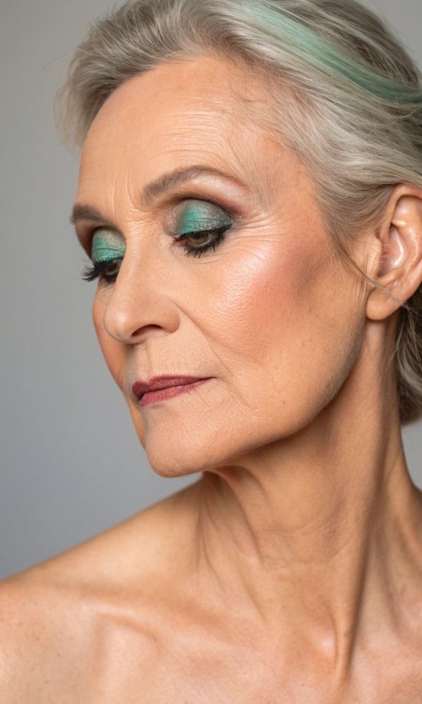 It is image on Turquoise Eye shadow Bold Summer Look.