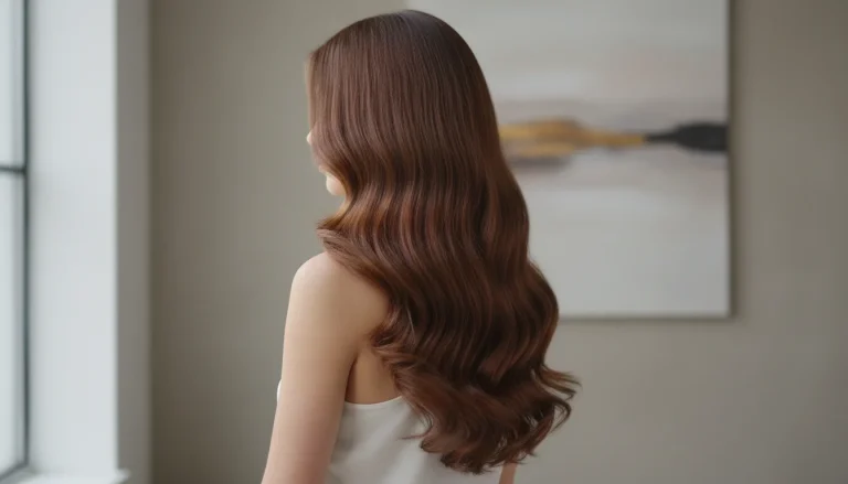 Hairstyles for extensions long voluminous hair with soft waves full length look.
