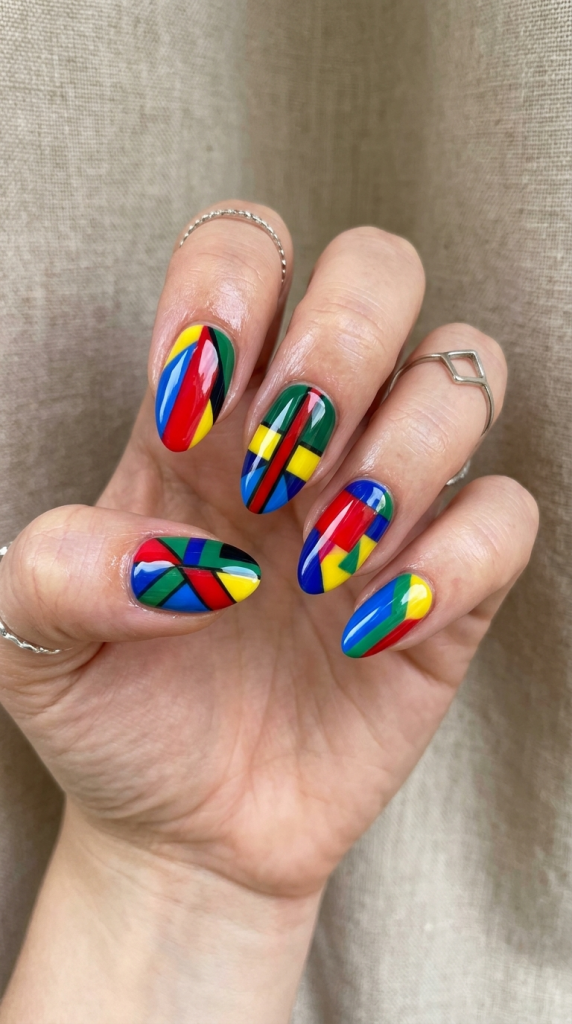 color block nail ideas bold colorful manicure