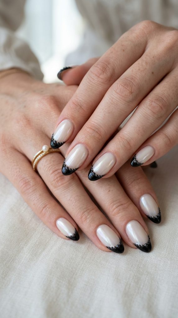 Pearlescent glazed donut gel nails